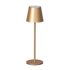 LED-akku-pöytävalaisin Viletto, kahvinruskea, IP54