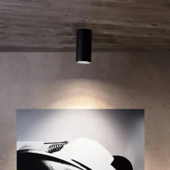 LED-alasvalo Lucea 6, musta, alumiini, 2700 K