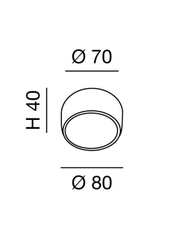 LED-alasvalo Vasto, antrasiitti, Ø 8 cm, 120°, alumiini