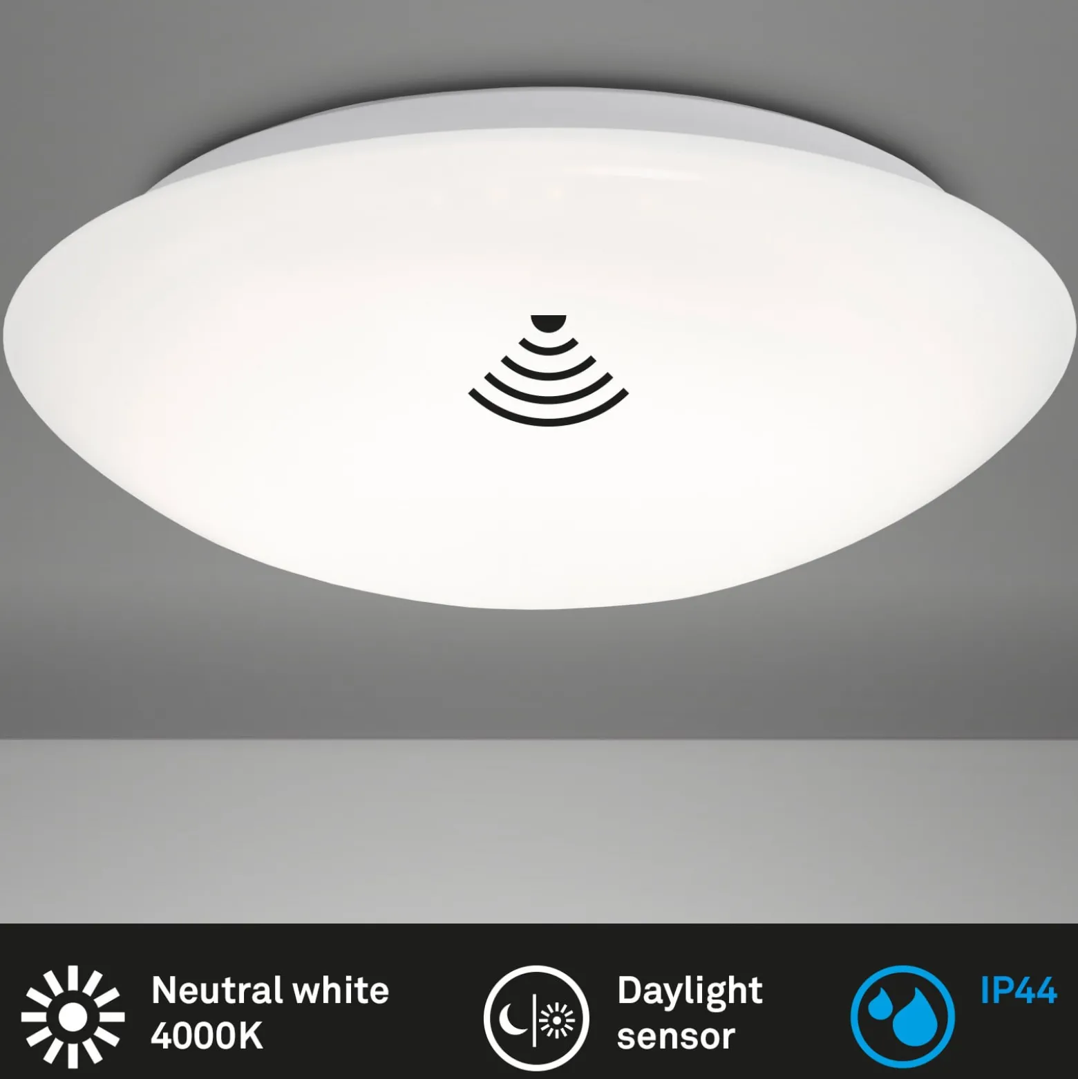 LED-anturikattovalaisin Elipso IP44 4,000K Ø38cm