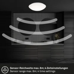 LED-anturikattovalaisin Elipso IP44 4,000K Ø38cm