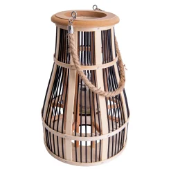 LED-aurinkokoristevalo kori 34 cm, musta/natur