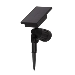 LED-aurinkokäyttöinen kohdevalaisin Powerspot 19 cm RGBW, 80 lm, musta, maakiila