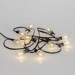 LED-aurinkokäyttöinen valoketju Globe Mini, 10-lamppuinen, 270 cm, 3000K
