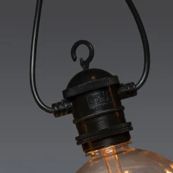 LED-aurinkokäyttöinen valoketju juhliin, 7 W, keltainen, IP44, 1800 K