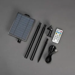 LED-aurinkokäyttöinen valoketju juhliin, 7 W, keltainen, IP44, 1800 K