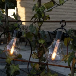 LED-aurinkokäyttöinen valoketju juhliin, 4,2 W, keltainen, IP44, 1800 K