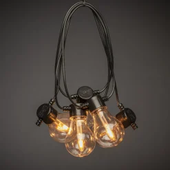 LED-aurinkokäyttöinen valoketju juhliin, 4,2 W, keltainen, IP44, 1800 K