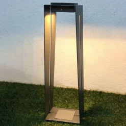LED-aurinkolyhty Skaal alumiinia, 70 cm, harmaa