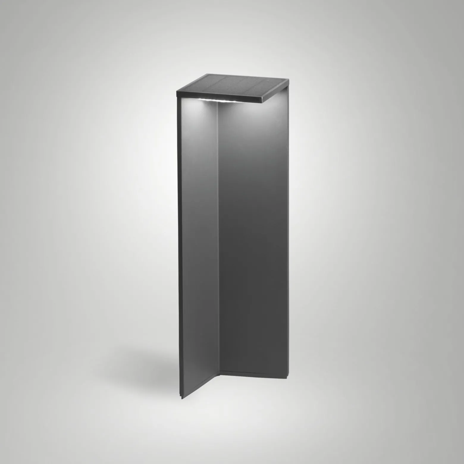 LED-aurinkopolkuvalo Fold, tummanharmaa, liiketunnistin, IP54