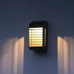LED-aurinkoseinävalaisin Corner, sensori, harmaa