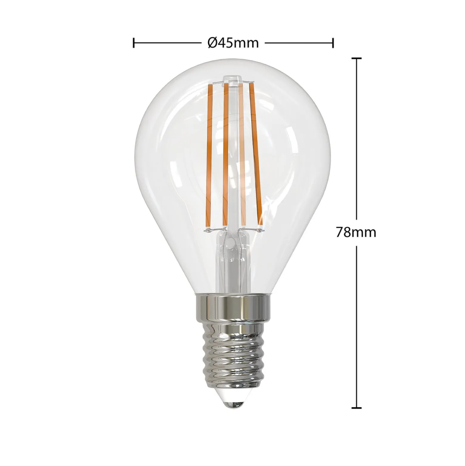 LED-filamenttilamppu E14 4W 2700K pisara him. 3x