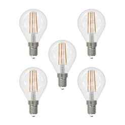 LED-filamenttilamppu E14 4W 2700K pisara him. 5x