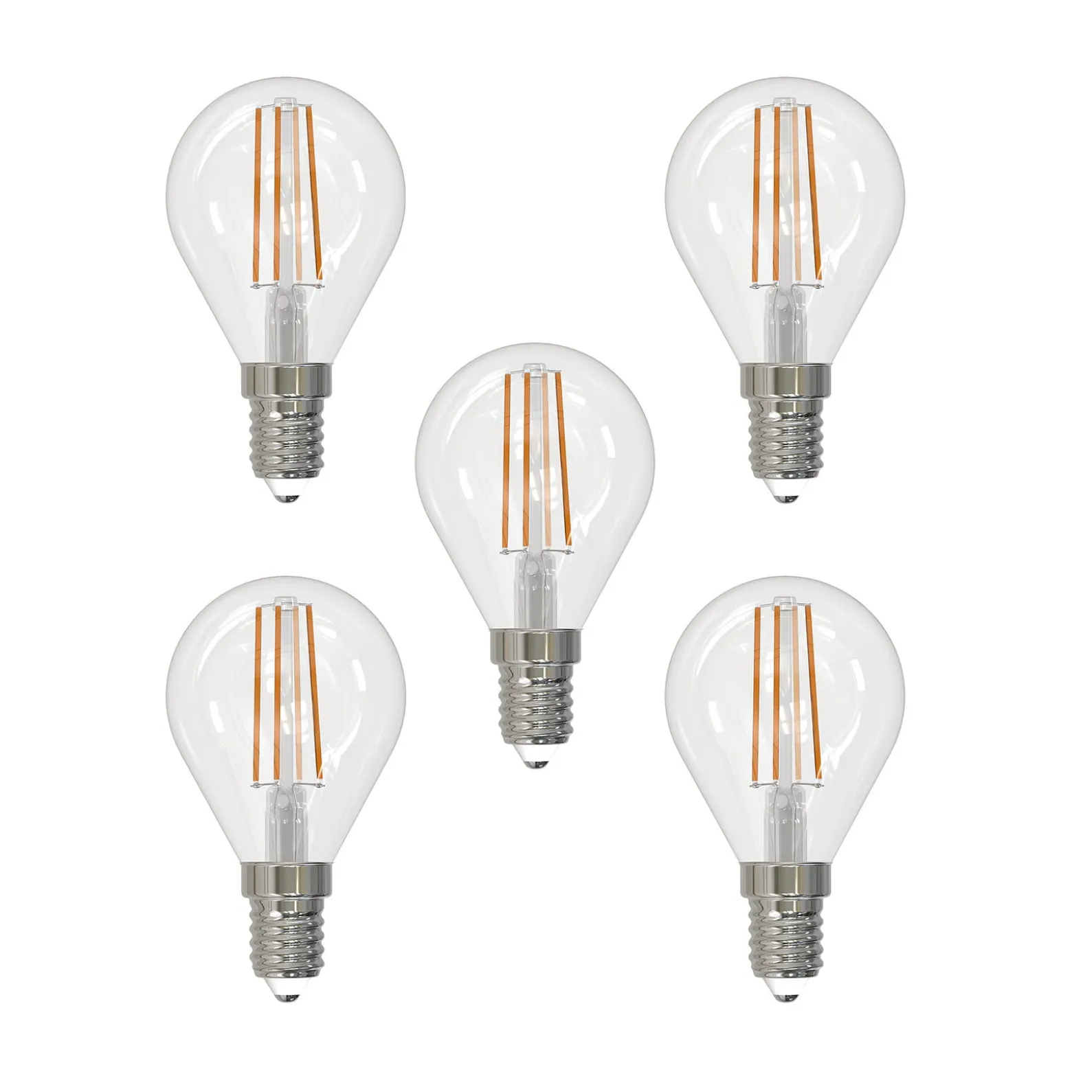 LED-filamenttilamppu E14 4W 2700K pisara him. 5x