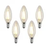 LED-filamenttilamppu E14 4W 827 kynttilä him., 5x