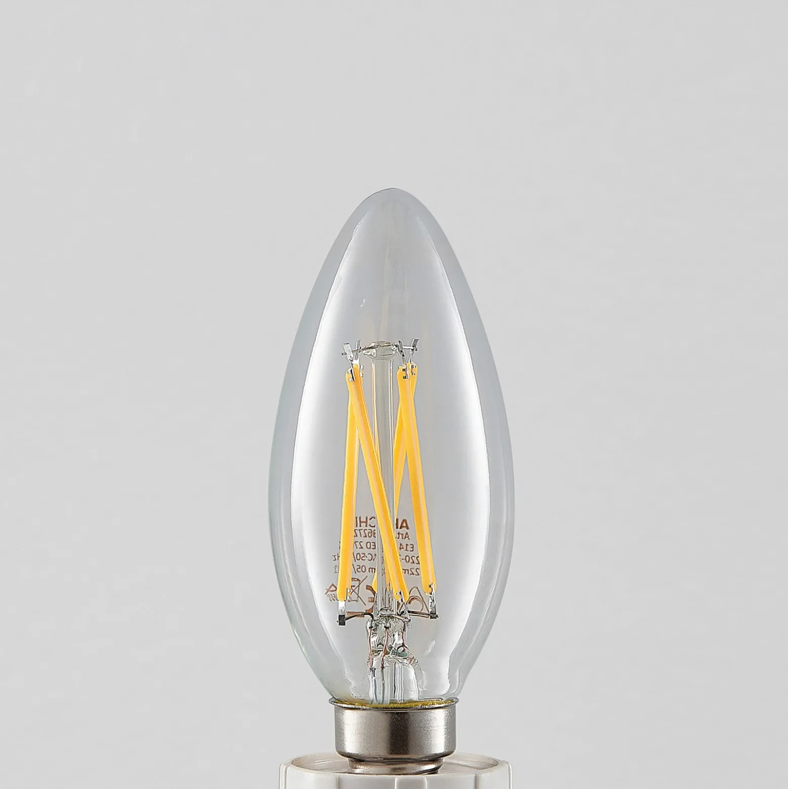 LED-filamenttilamppu E14 4W 827 kynttilä him., 5x