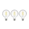 LED hehkulamppu, E27, G95, 3.8W, 2700K, 806lm, 3 kpl