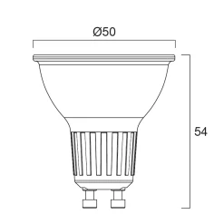 LED-heijastinlamppu PLATINUM RETRO ES50, GU10, 2 W, 4 000 K, 36°, himmennettävä