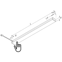 LED-kaapin alavalo Top-Stick FMT, 3000K, 60cm
