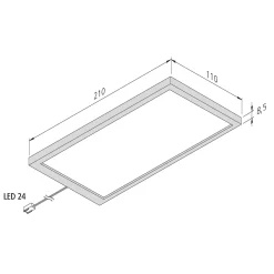 LED-kaapinalusvalaisin Dynamic LED Sky, musta, 21 cm, CCT