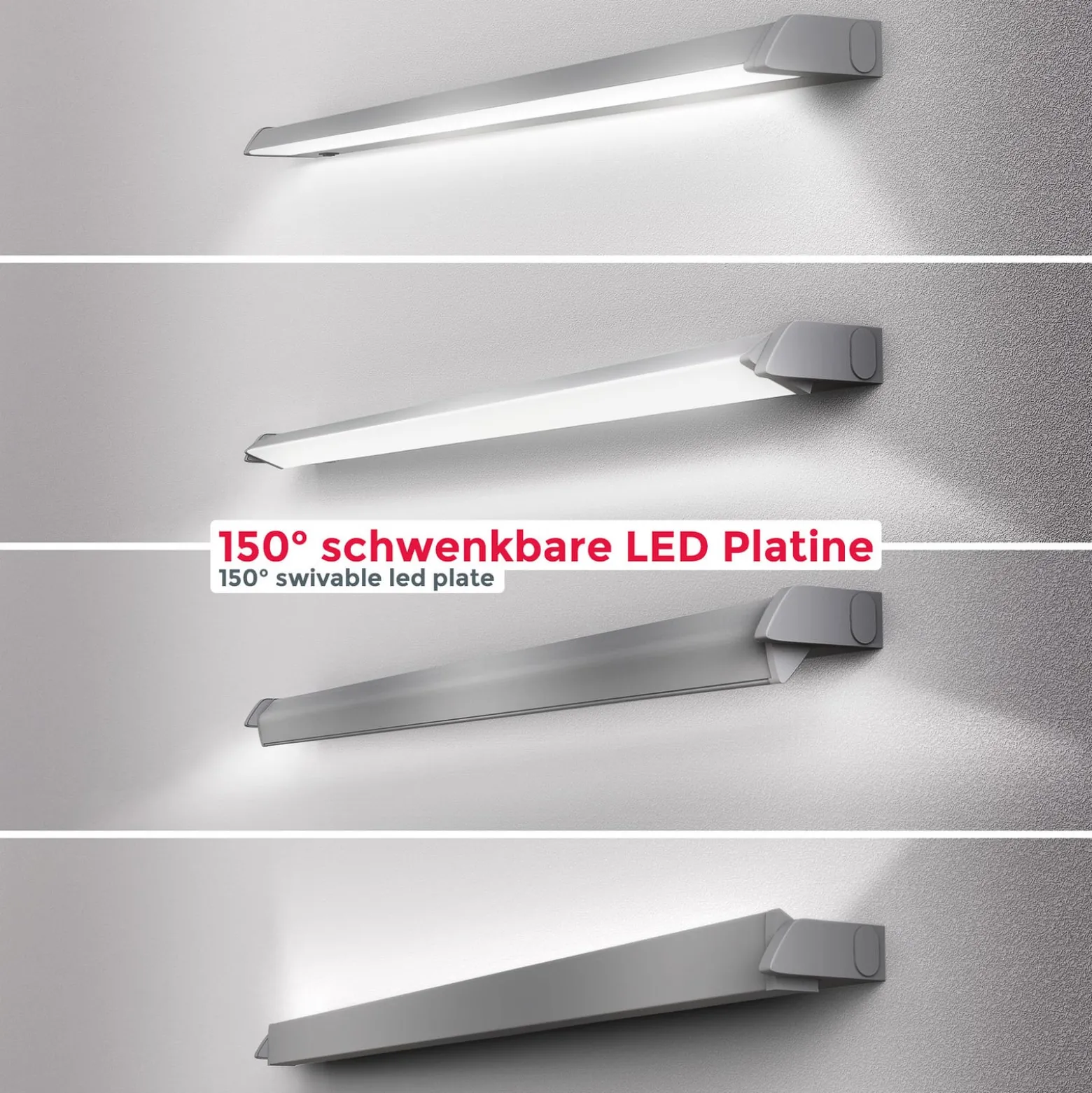 LED-kaapinalusvalaisin Hike, titaaninvärinen, L 54,7 cm, 4000 K