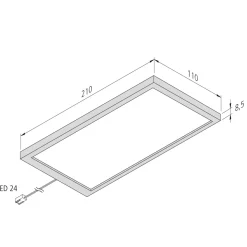 LED-kaapinalusvalaisin Sky 3 kpl, 4 000 K, teräs
