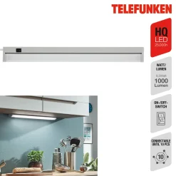 LED-kaappivalaisin Hestia, 4 000K, 1 000lm, titaani