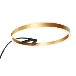 LED-kaarivalaisin Ringlux, musta/kultainen, metalli, CCT, himmennettävä