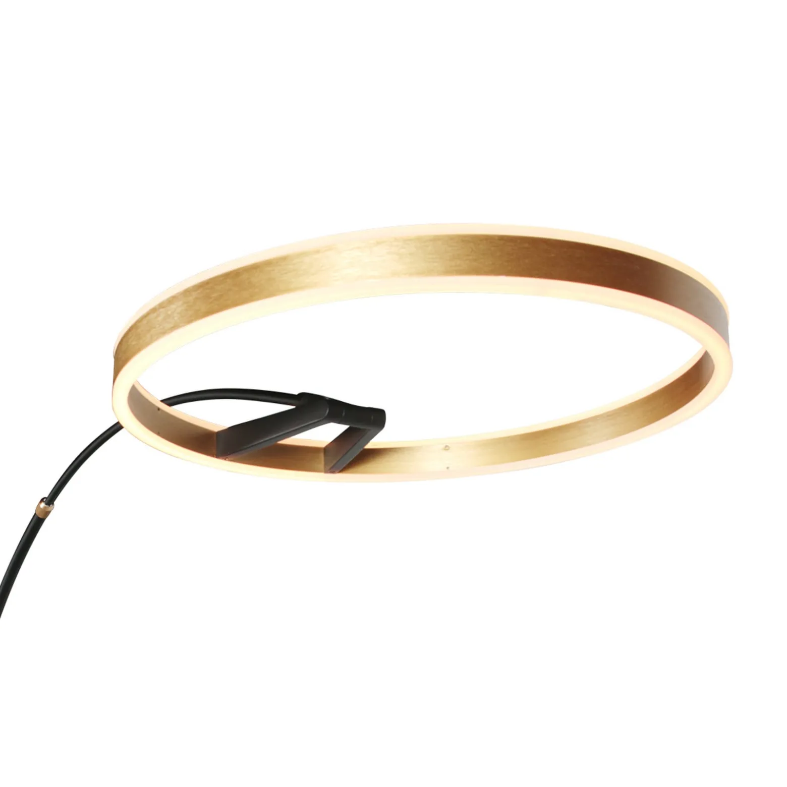 LED-kaarivalaisin Ringlux, musta/kultainen, metalli, CCT, himmennettävä