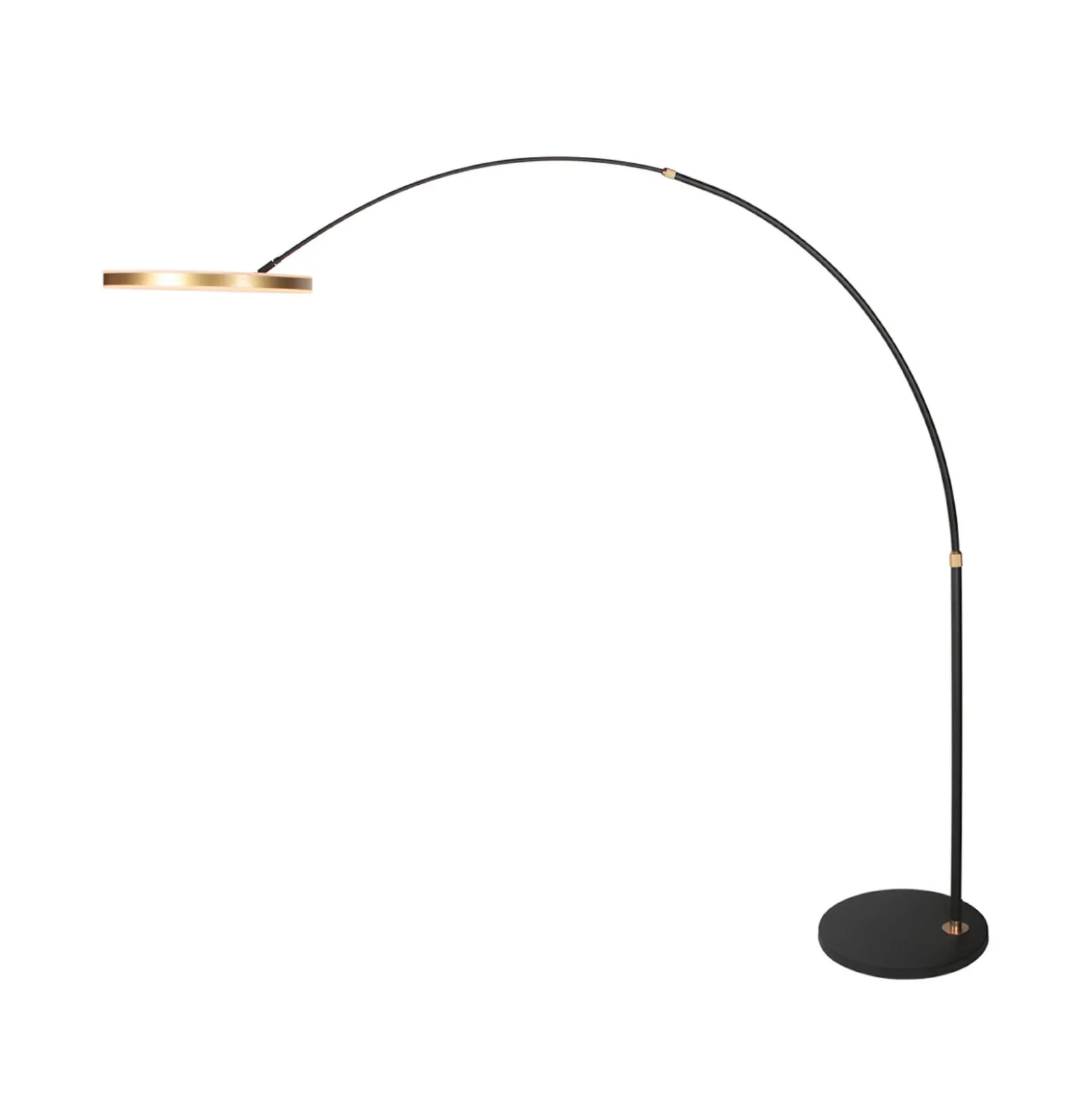 LED-kaarivalaisin Ringlux, musta/kultainen, metalli, CCT, himmennettävä