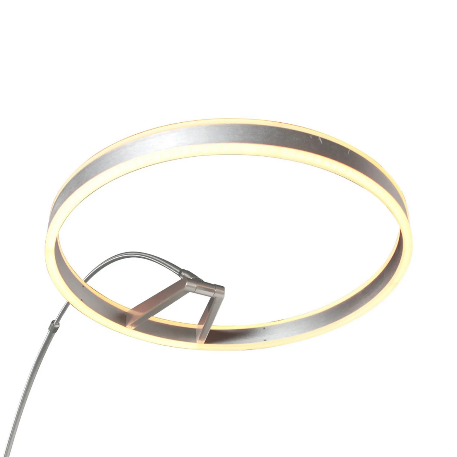 LED-kaarivalaisin Ringlux, teräksenvärinen, metalli, CCT, himmennin
