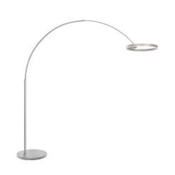 LED-kaarivalaisin Ringlux, teräksenvärinen, metalli, CCT, himmennin