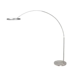 LED-kaarivalaisin Ringlux, teräksenvärinen, metalli, CCT, himmennin