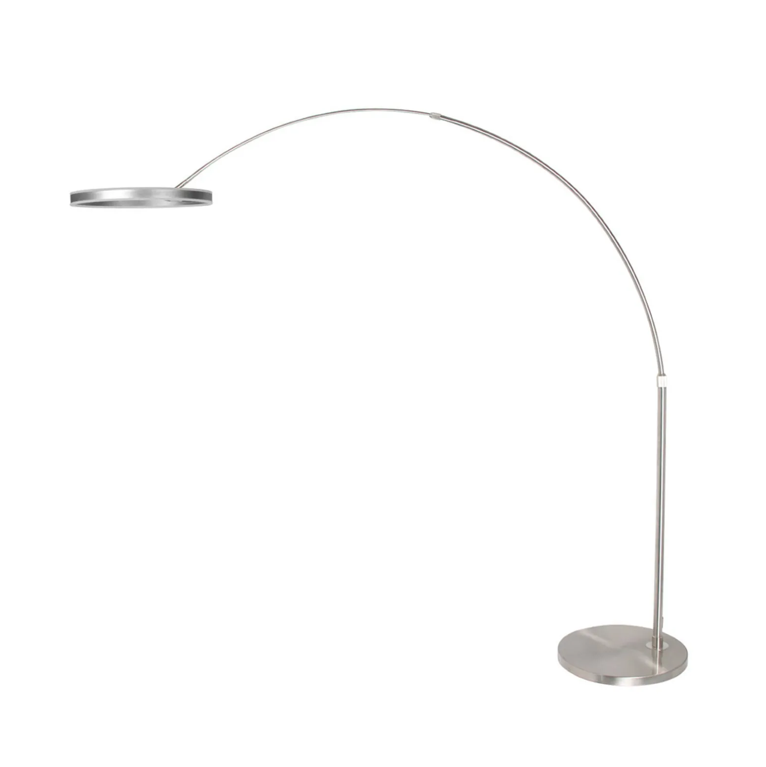 LED-kaarivalaisin Ringlux, teräksenvärinen, metalli, CCT, himmennin