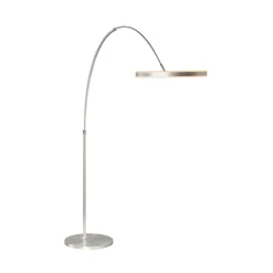 LED-kaarivalaisin Ringlux, teräksenvärinen, metalli, CCT, himmennin