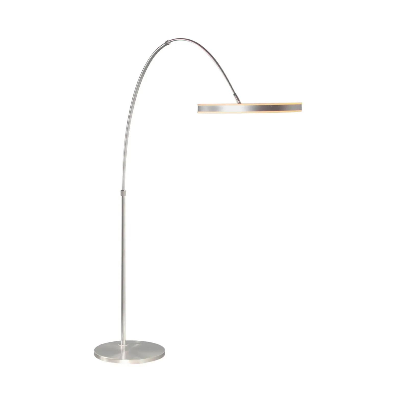 LED-kaarivalaisin Ringlux, teräksenvärinen, metalli, CCT, himmennin