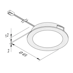 LED-kalusteuppovalo FAR 58, teräs 3 W, 4 000 K