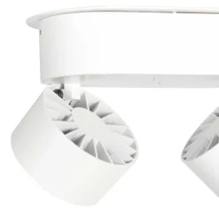 LED-kattokohdevalo Fez, valkoinen, 2-lamppuinen, metalli, kääntyvä