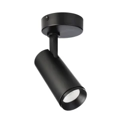 LED-kattokohdevalo Lucea 6, musta, alumiini, 2700 K