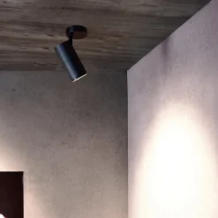 LED-kattokohdevalo Lucea 6, musta, alumiini, 2700 K