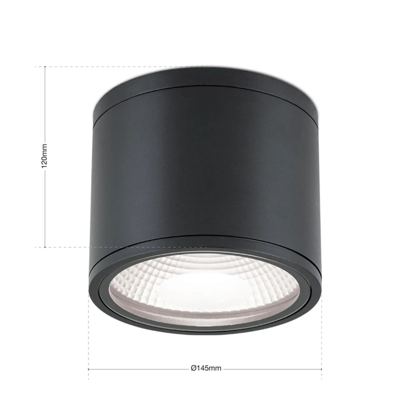 LED-kattokohdevalo Sputnik IP65 Ø14,5 cm, musta