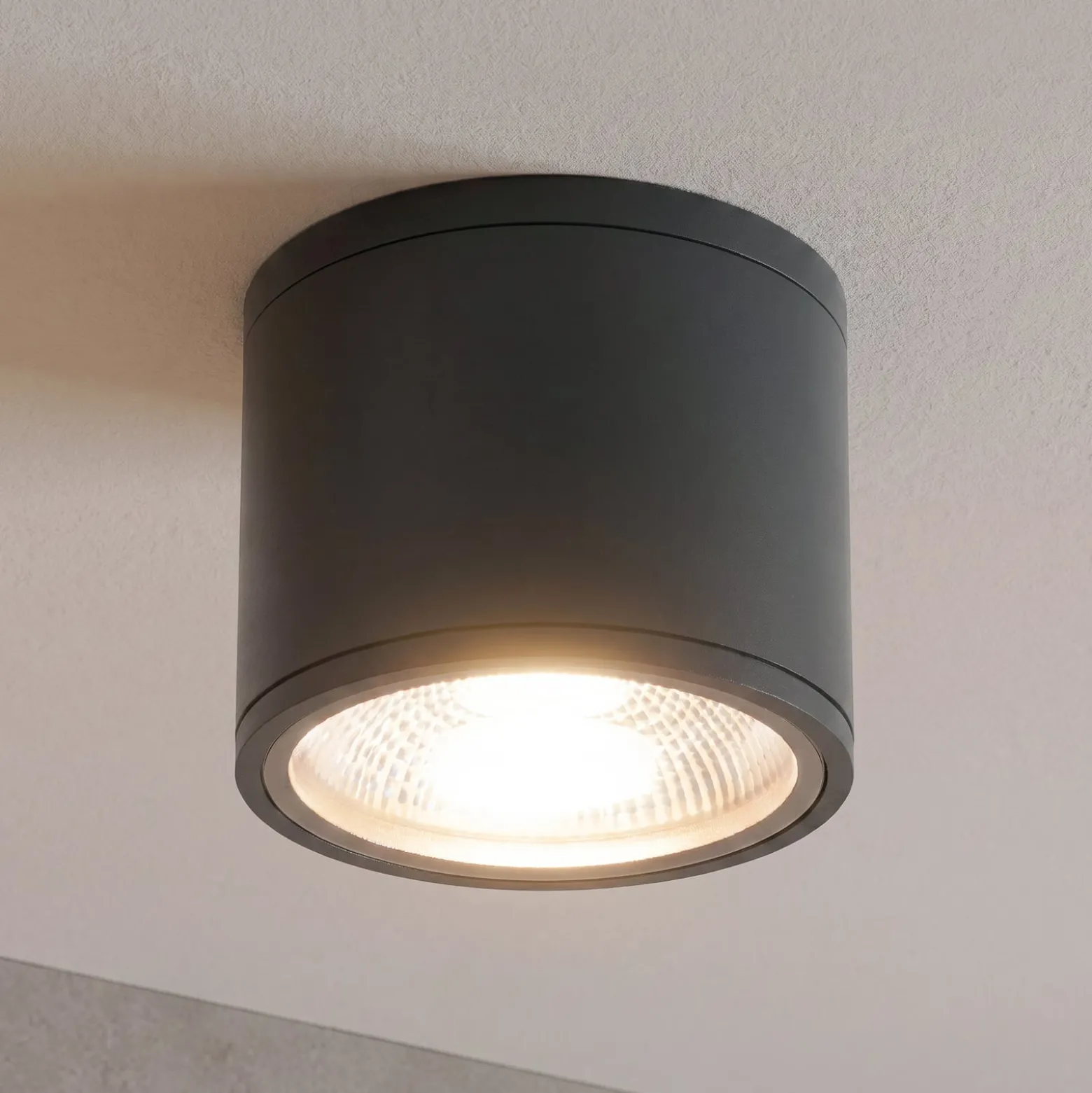 LED-kattokohdevalo Sputnik IP65 Ø14,5 cm, musta