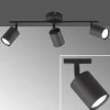 LED-kattokohdevalo Vano musta, 3-lamppuinen pitkä