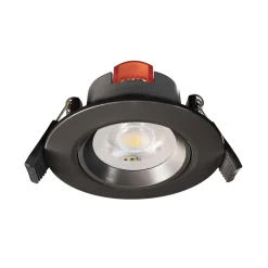 LED kattoon upotettava kattovalaisin SMD-68-230V, 2700K, Ø8,5cm, musta