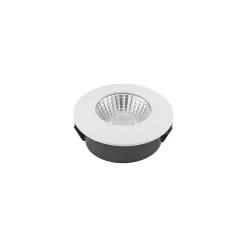 LED-kattoon upotettava spotti Diled, Ø 6,7 cm, 3000 K, valkoinen