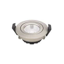 LED-kattoon upotettava valaisin Diled, Ø 8,5 cm, 6 W, 3000 K, teräs