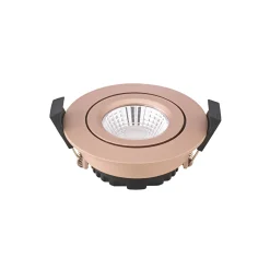 LED-kattoon upotettava valonheitin Diled, Ø 8,5 cm, 6 W, 3000 K, rosé
