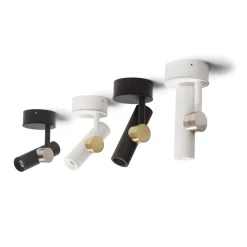 LED-kattospotti Goose, musta, alumiini, 2700 K