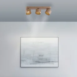 LED-kattospotti PURE Cup, pronssinvärinen, 56 cm, metallia, 3-lamppuinen