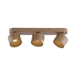 LED-kattospotti PURE Cup, pronssinvärinen, 56 cm, metallia, 3-lamppuinen